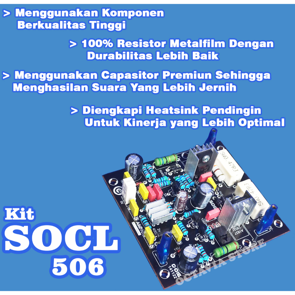 Kit Power Amplifier Socl 506 Premium Low Sub - Mid High - Flat (Seimbang)