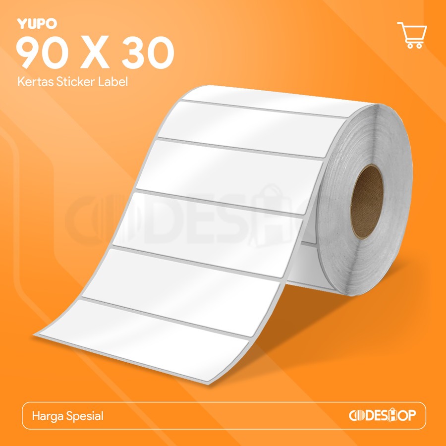 

Label Yupo 90 x 30 / 90x30 mm / 90x30mm 1 Line 1000 pcs Stiker