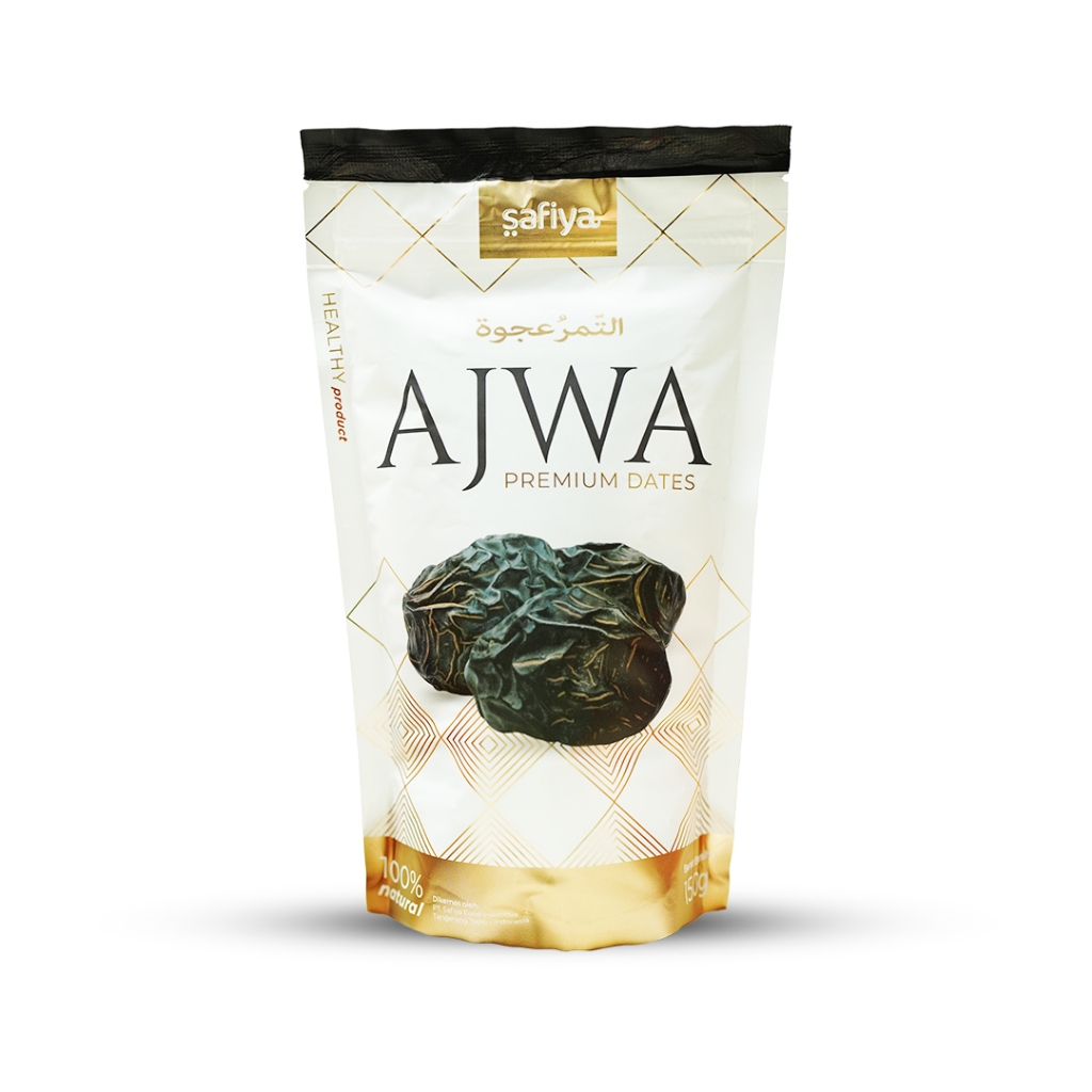 

AFGC Kurma Ajwa 150 Gr Safiya Kurma Nabi Premium Orinal Safiya
