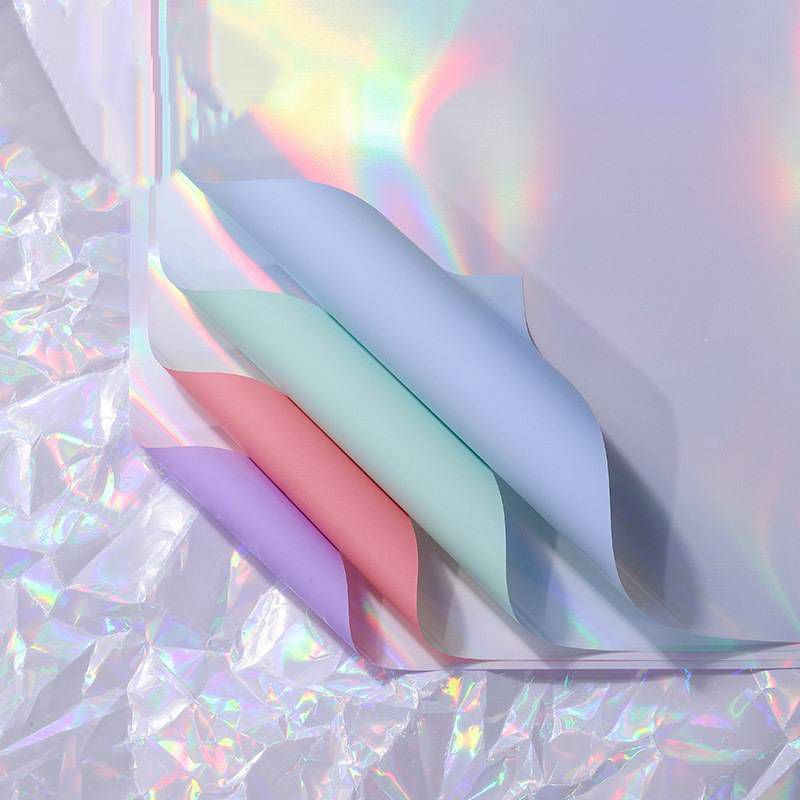 Kertas Buket Hologram  Cellophane Waterproof Holografik Warna Kertas Buket Part 3