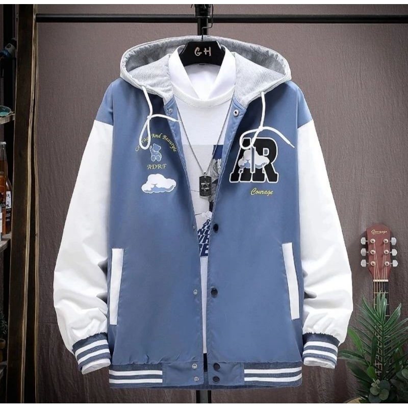 Jaket Baseball Hoodie Oversize - Jacket Pria Wanita Dewasa - Varsity Jaket Street Style - Jaket Anak