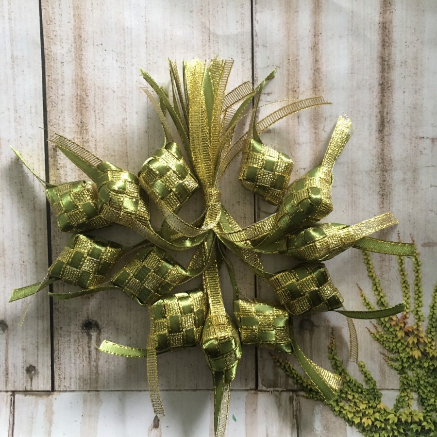 

Ketupat Pita Mini Hiasan Parcel /Hampers Lebaran Idul Fitri PER PCS
