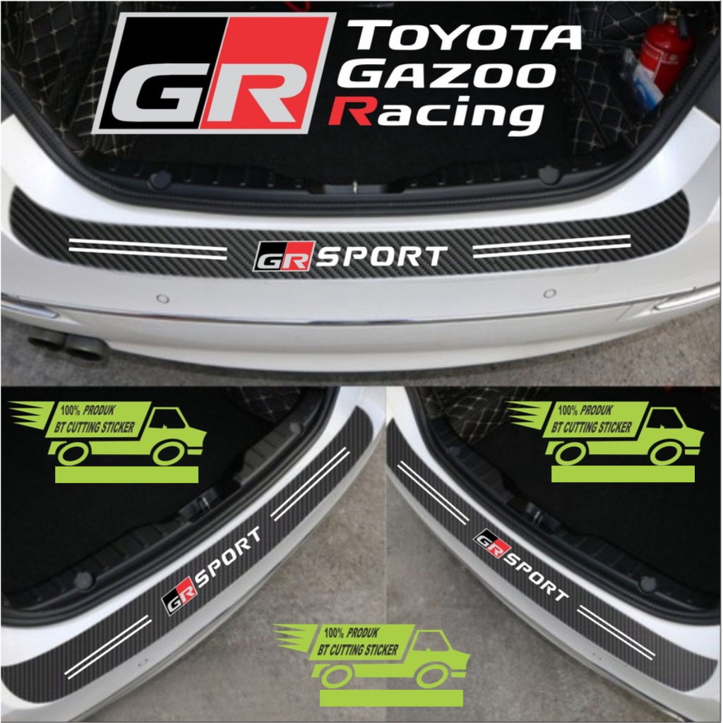 sticker carbon 3D sticker bemper belakang mobil sticker toyota fortuner sticker toyota agya sticker 