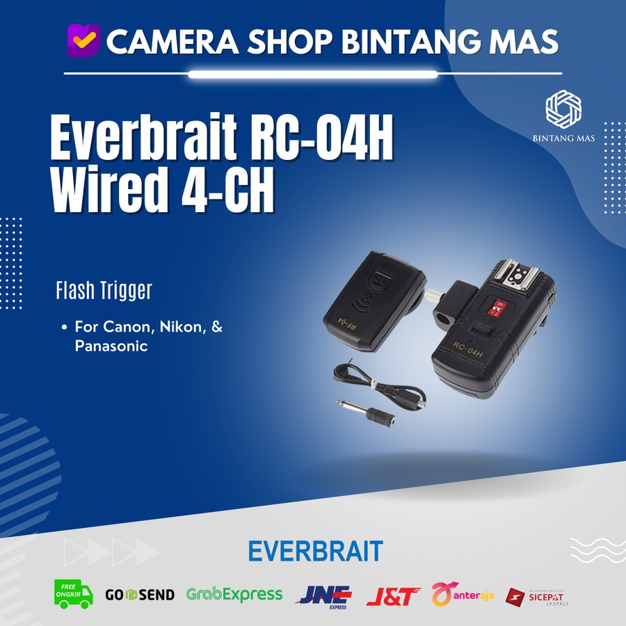 Everbrait RC-04H Wired 4-CH Flash Trigger