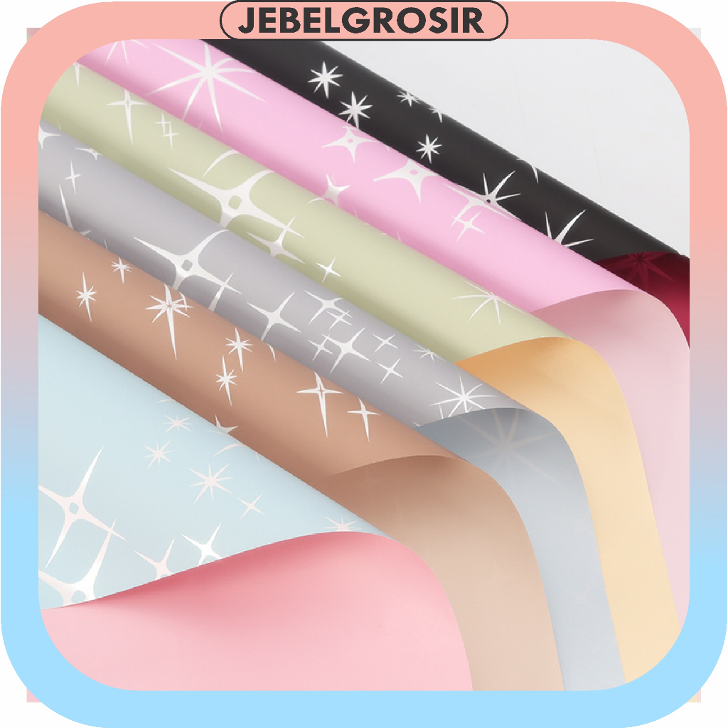

20 LEMBAR Flower Wrapping Paper Dua Warna Kertas Buket Bunga Florist Cellophane Pastel Ecer KB6022