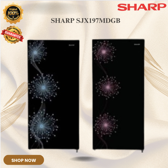 SHARP KULKAS 1 PINTU SJX197MDGB 128L/SJX-197MDGB/SJX 197MDGB/SHARP KULKAS 1PINTU ORIGINAL BERGARANSI