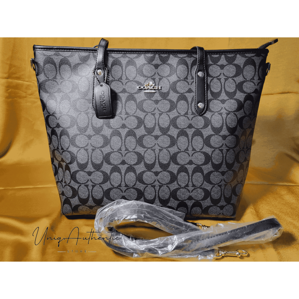 Tas Coach Tote Bag kulit asli