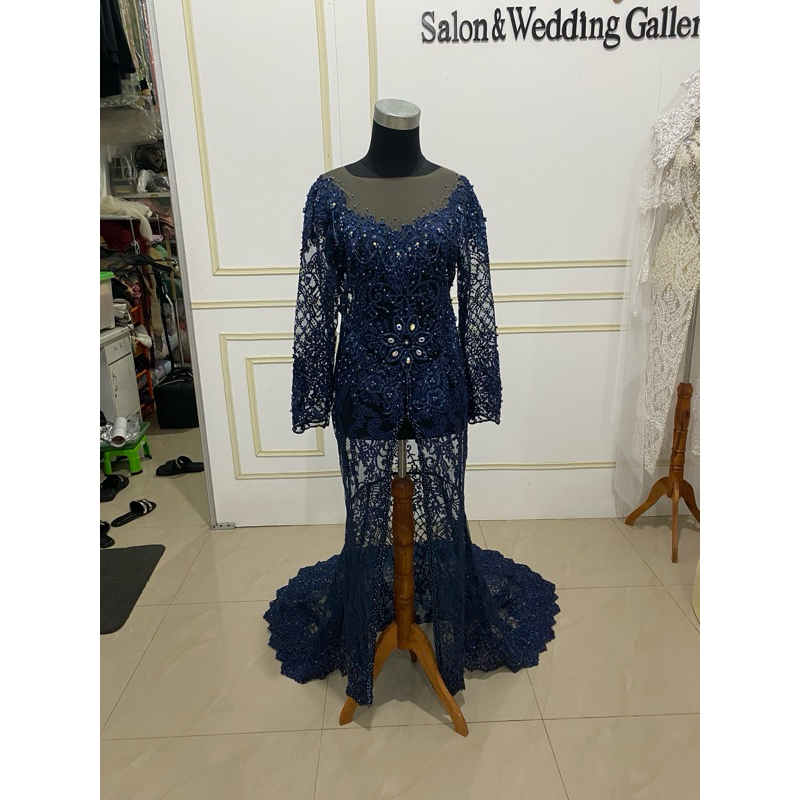 PRELOVED KEBAYA PENGANTIN  NAVY MEWAH