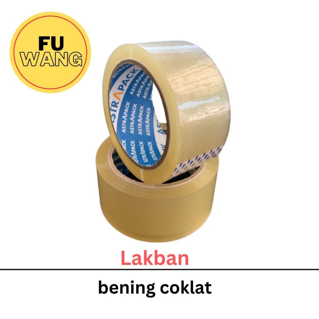 

Lakban bening coklat 45mm isi 6roll