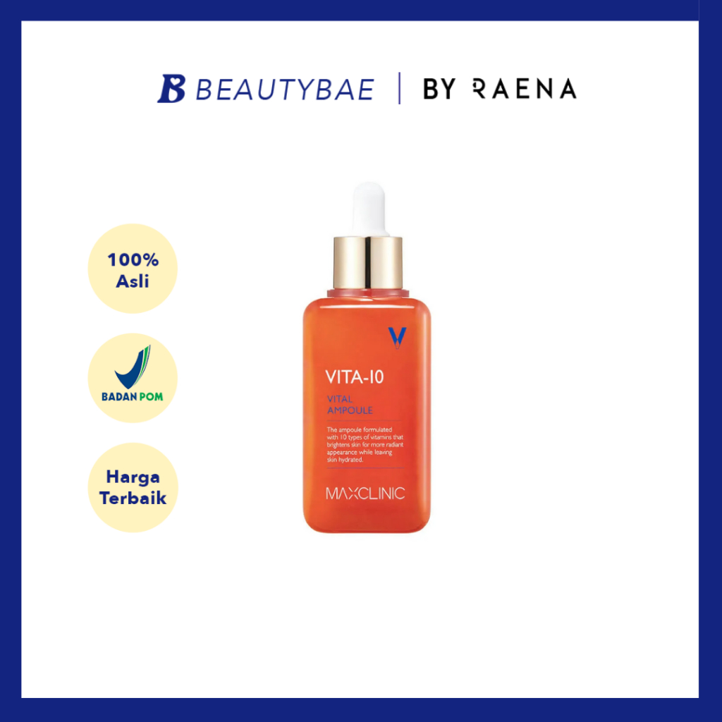 [CLEARANCE] MAXCLINIC Vita-10 Vital Ampoule (100ml) - 10 Vitamin Kompleks untuk mencerahkan kulit & 