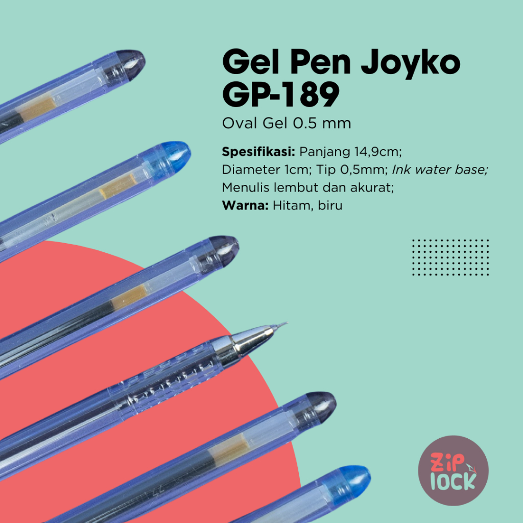 

Gel Pen Pulpen Pena Joyko GP-189 Oval Gel 0.5 mm