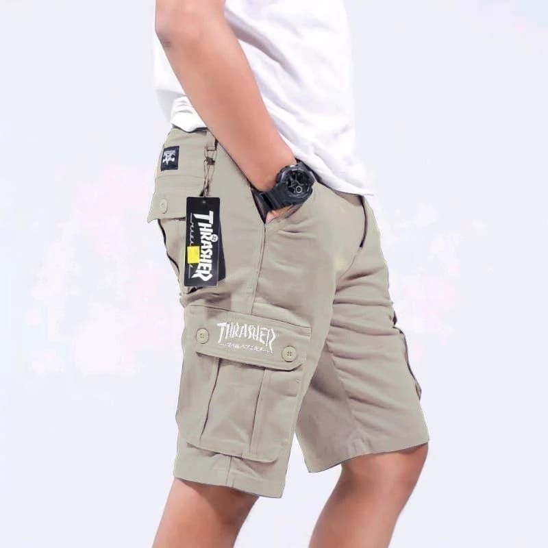 Celana Cargo Pendek Pria Dewasa Bahan American Drill