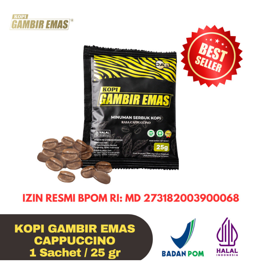 

Gambir Emas - Kopi Suplemen Stamina Vitalitas Pria - Sachet