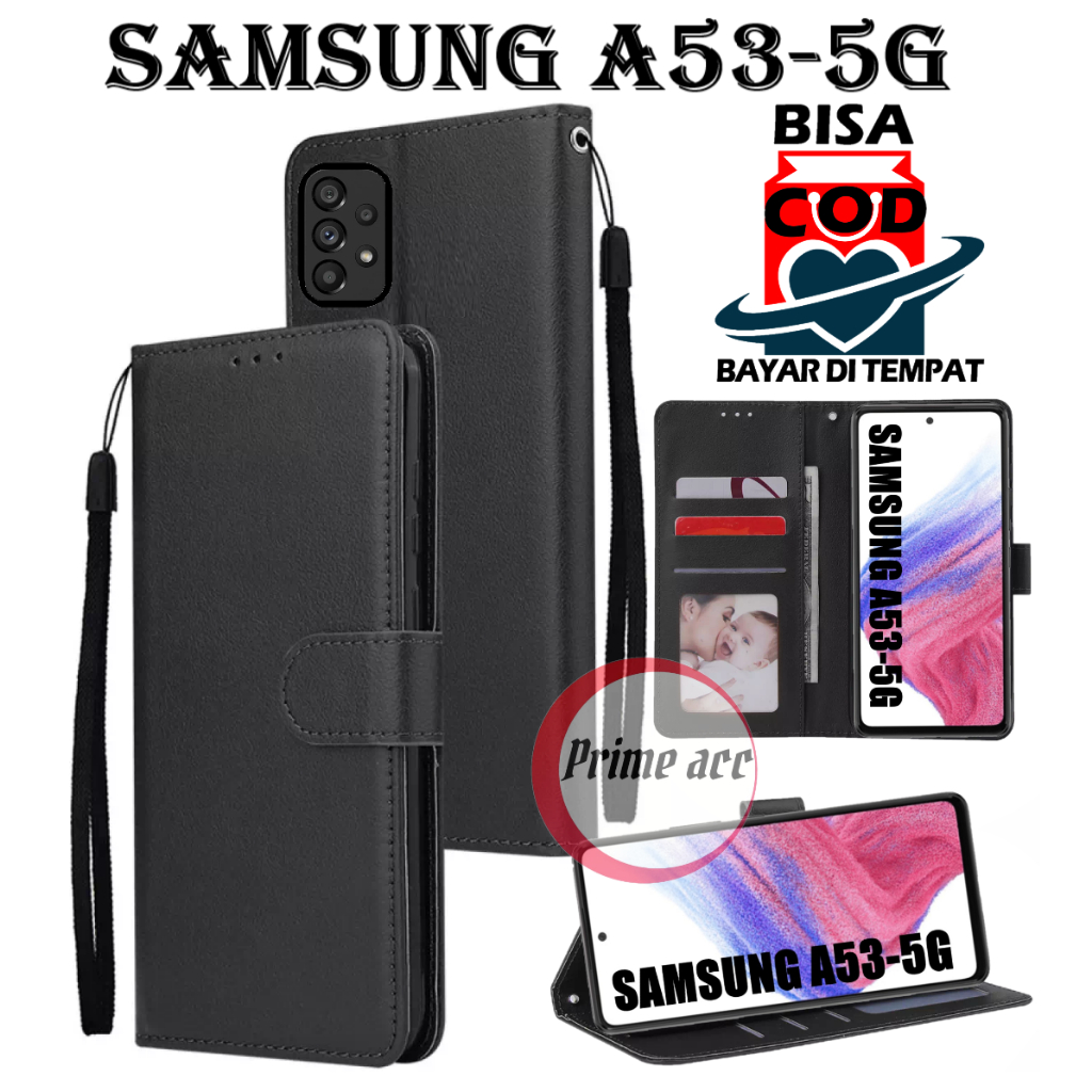 flip case wallet SAMSUNG A53 5G cover premium  casing dompet handphone