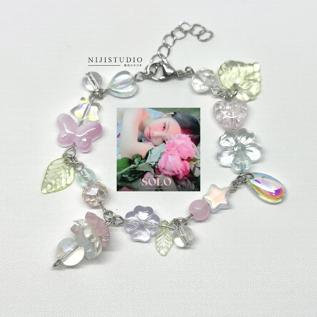 gelang jennie blackpink solo inspired coquette y2k beaded braceletੈ✩‧₊˚