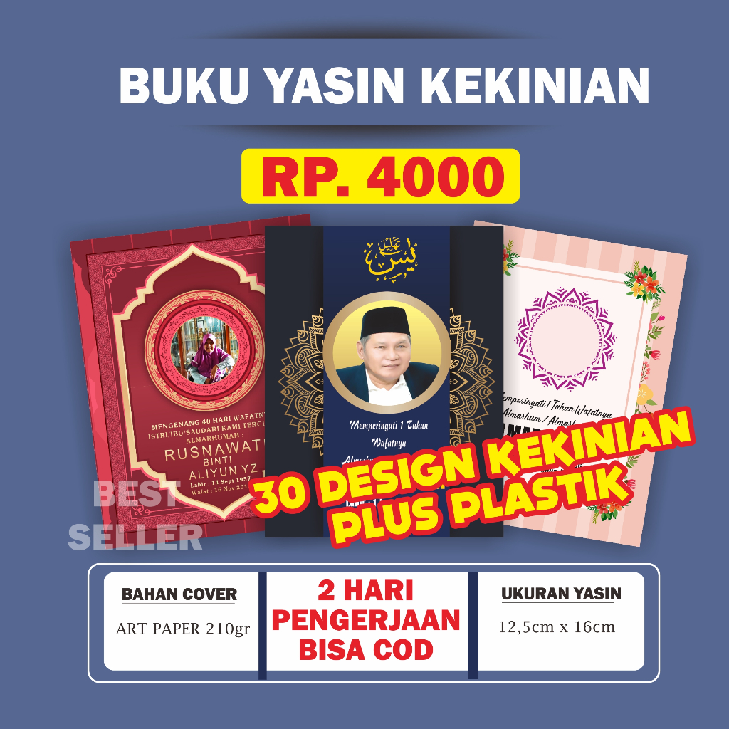 BUKU YASIN 64 HALAMAN / CETAK BUKU YASIN DAN TAHLIL CUSTOM / YASIN / YASIN DAN TAHLIL/ MURAH