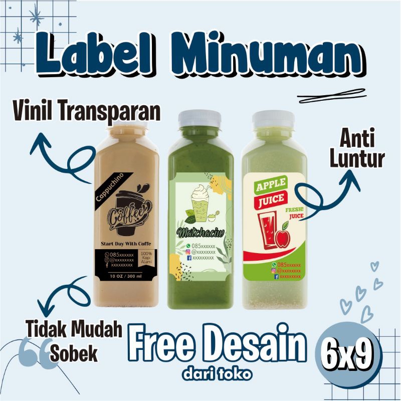 

CETAK STIKER LABEL MINUMAN VINIL TRANSPARAN | CETAK STIKER CUSTOM | CETAK STICKER LABEL MINUMAN 6x9 CM | CETAK STICKER LABEL MINUMAN | CETAK STIKER ANTI AIR/TRANSPARAN