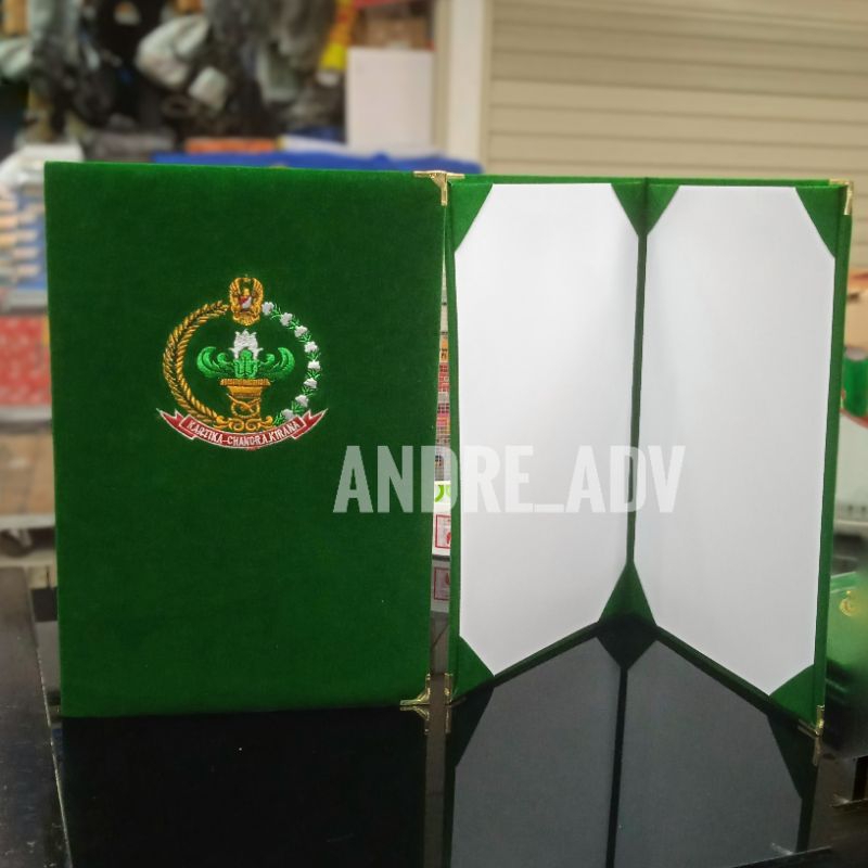 

map Persit logo bordir bahan beludru premium