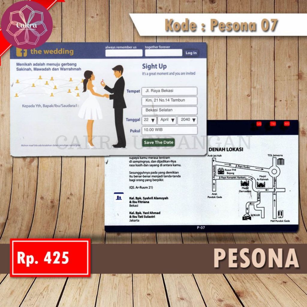 

pesona 07 Blangko Undangan Pernikahan CAKRA