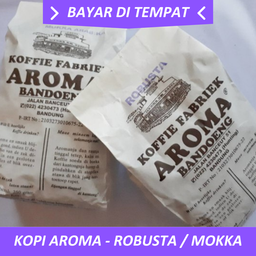 

KOPI AROMA 500 GR - ARABICA / ROBUSTA - Fresh Asli - BUBUK HALUS / MEDIUM / KASAR / BIJI KOPI