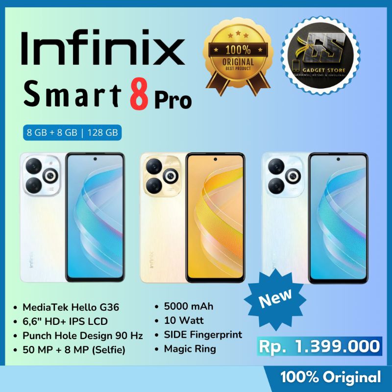 Infinix Smart 8 Pro NEW (8GB+8GB| 128GB)