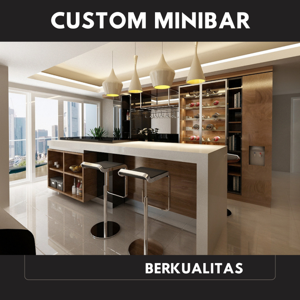 kitchen set mini bar minimalis modern custom