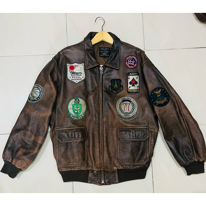 Jacket Bomber Kulit (leather) Avirex Type G-1 Original (Rare)