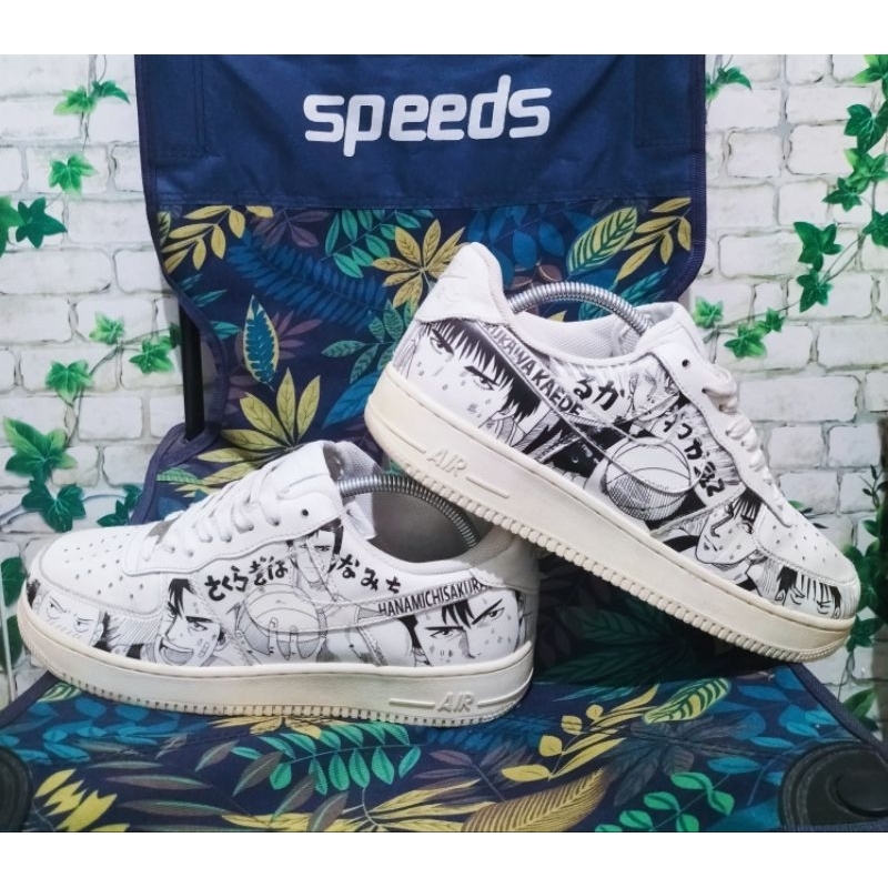 SEPATU NIKE AIR FORCE 1 (ONE) DARK CINDER WHITE BLACK (S) ORIGINAL