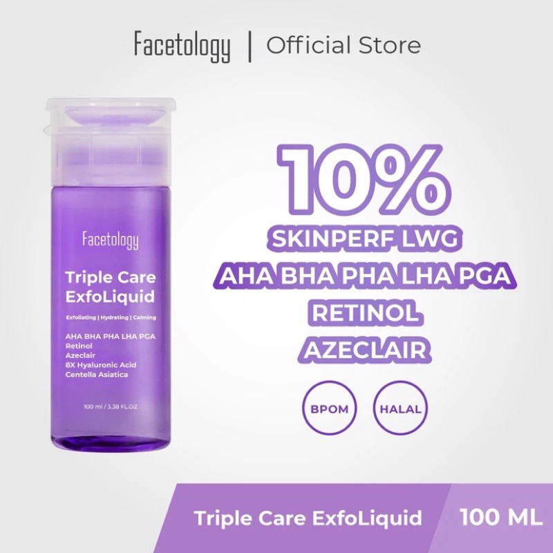 FACETOLOGY Triple Care ExfoLiquid (NEW) STOCK 1 MAKASSAR