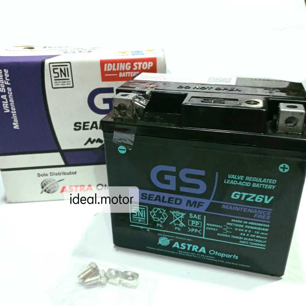 Accu Aki kering GS Astra GTZ6V sealed MF 12V 5Ah/10Hr