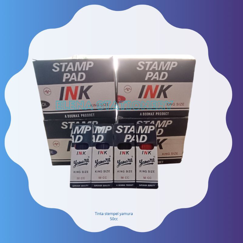 

tinta bantalan stempel yamura 50cc/refill bantalan stempel/stamp pad ink