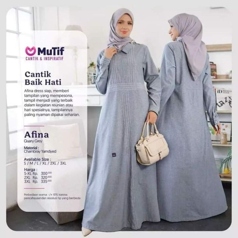 AFINA MUTIF/GAMIS MUTIF/GAMIS SOFT DENIM