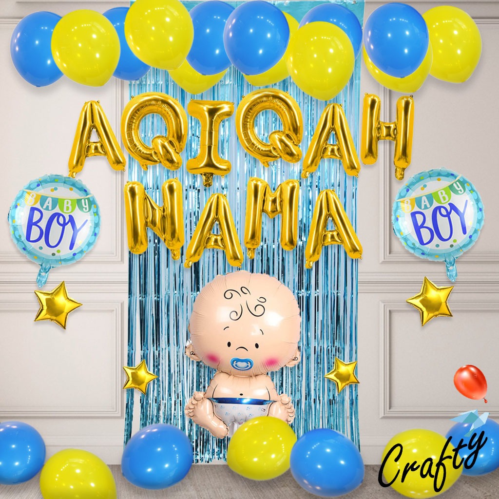 [PAKET] Dekorasi Balon AQIQAH BABY Acara Slametan Kelahiran