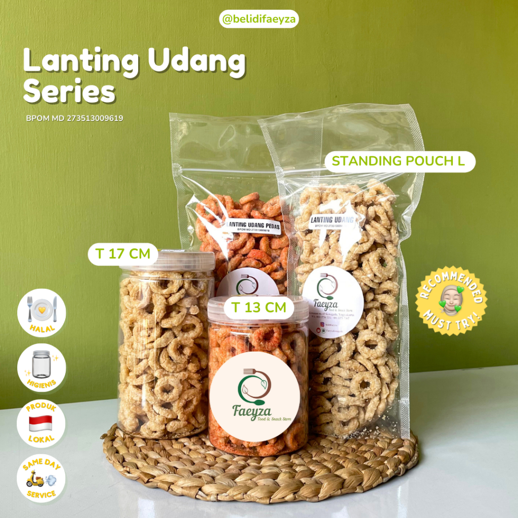 

[READY] Lanting Cincin Udang Original dan Pedas - Cemilan Gurih Asin Pedas Murah Hampers Oleh Oleh Jogja Jawa Tengah