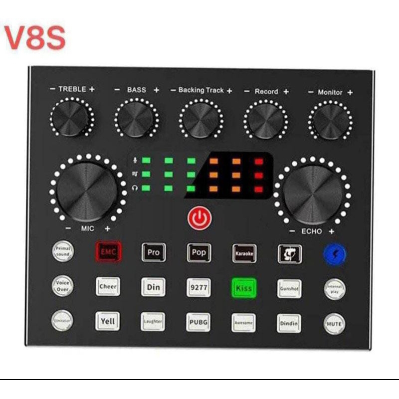 Soundcard V8S Souncar Bluetoot Audio Usb External Souncard V8S