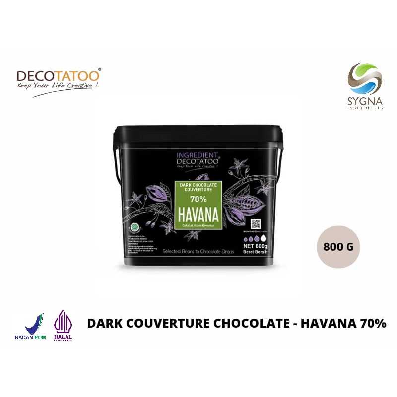 

Chocolate Bucket Decotatoo - Havana Dark Chocolate 70%