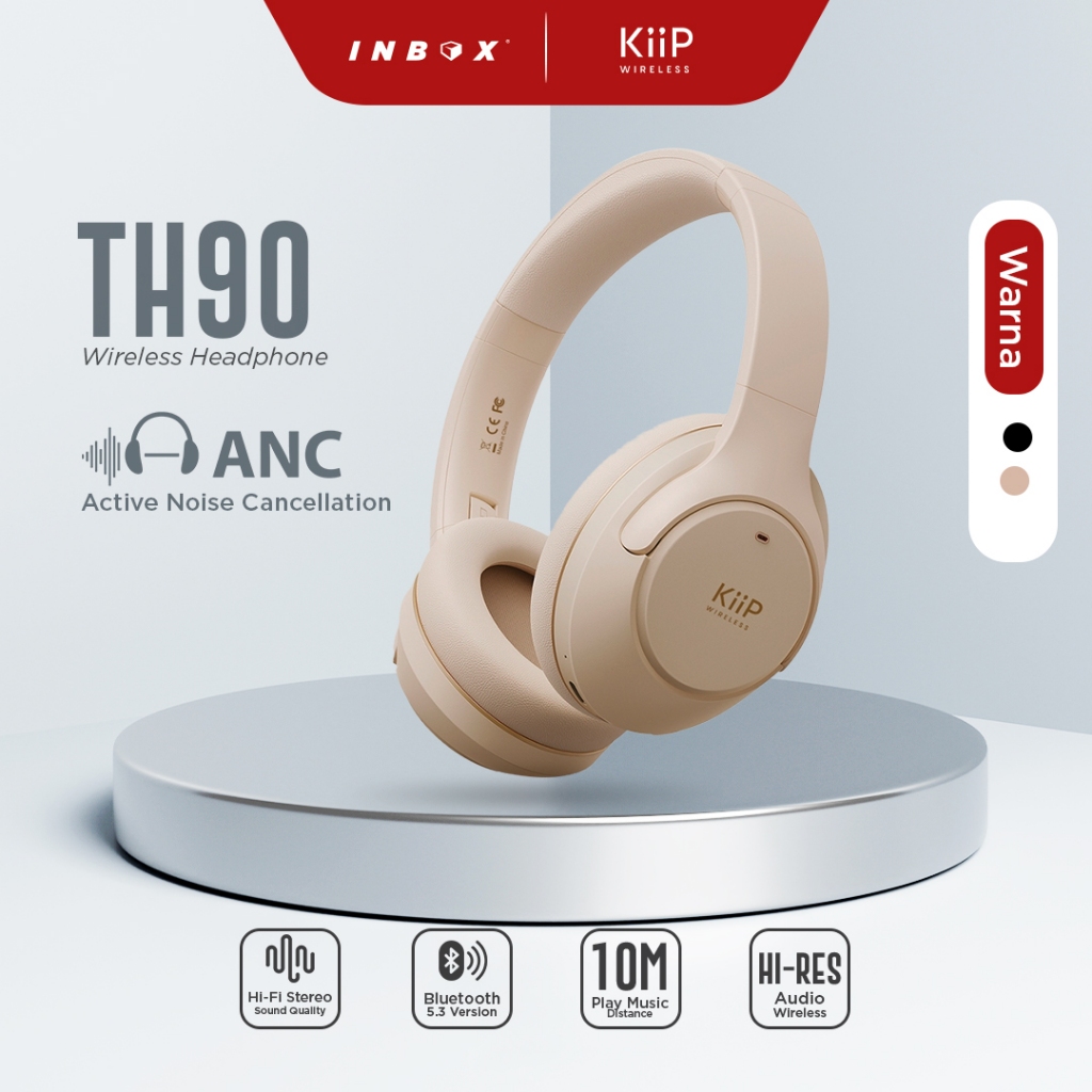 KiiP Wireless TH90 ANC Wireless Over-Ear Headphone Spatial Audio