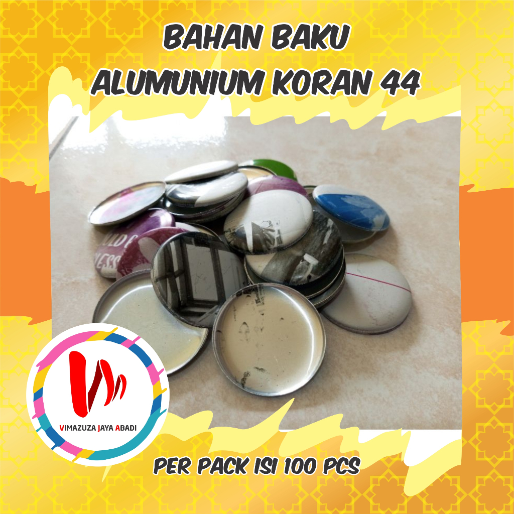 Alumunium koran 44 mm untuk bahan pin/gantungan kunci pin