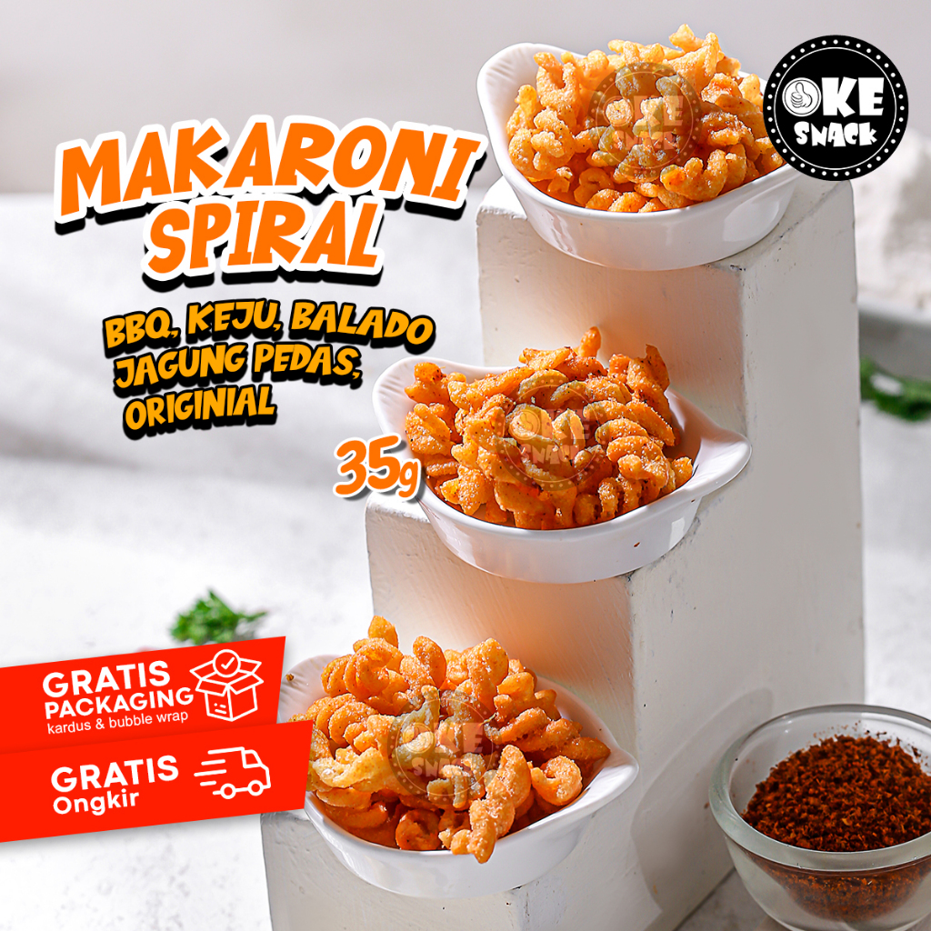 

Makaroni Spiral Balado BBQ Super Pedas 36g