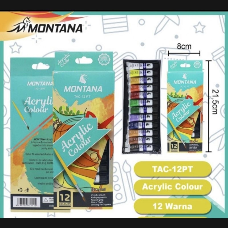 

Cat Minyak Lukis Acrylic colours / Kuas joyko