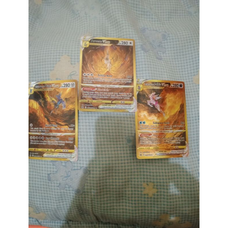 Kartu Pokemon Origin forme palkia Vstar,Origin forme Dialga Vstar,dan Arceus Vstar KOMPLIT