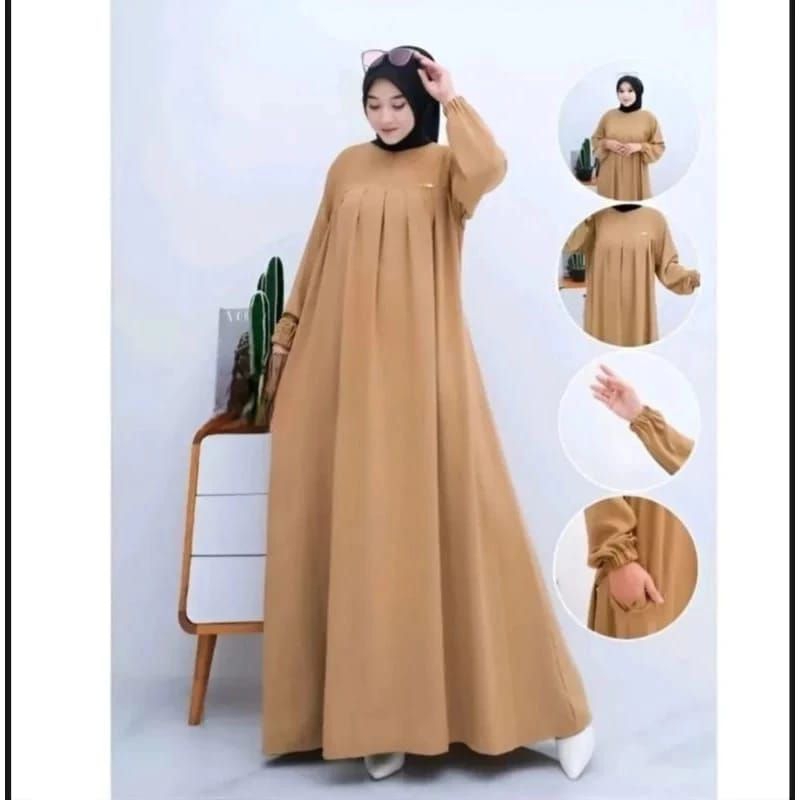 BAHAN PREMIUM / GAMIS TANIA OVERSIZE LD 120 130 140 150 CRINKLE AIRFLOW GAMIS TERBARU