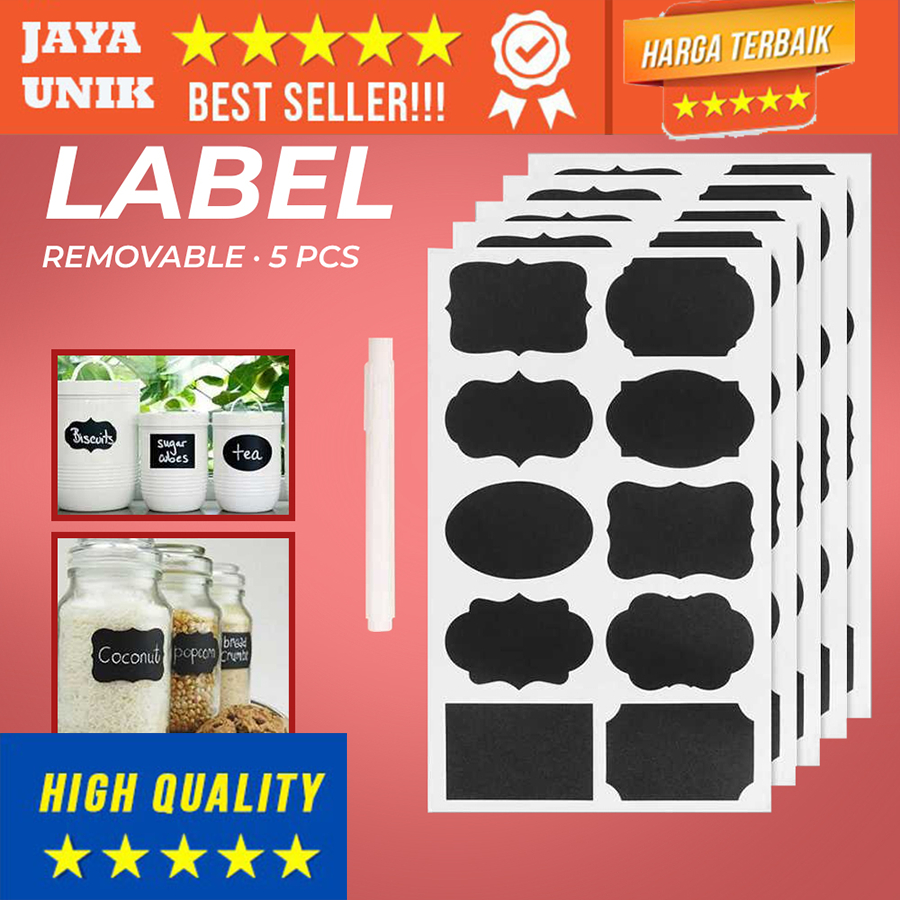 

Label Blackboard Papan Tulis Removable 5 PCS
