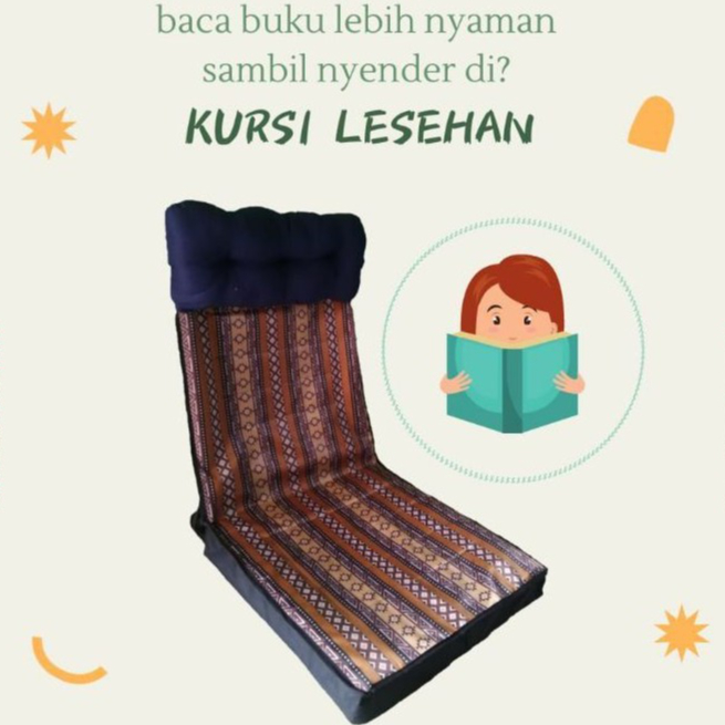 Kursi Lesehan Sandaran Empuk – Kursi Lantai Lipat Belajar & Santai