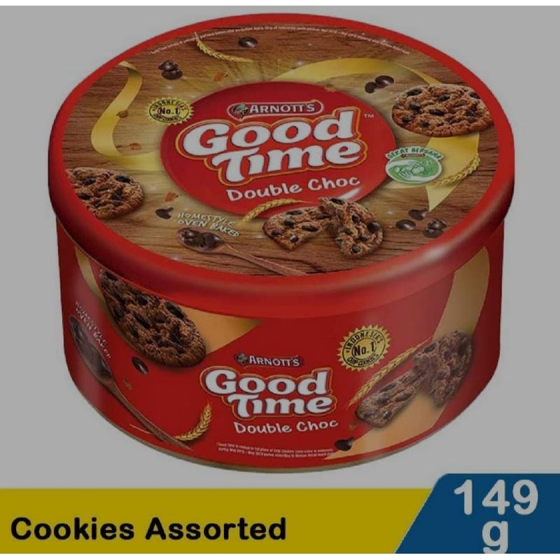 

kukis cokelat double choco 149gram & 277gram kaleng | GOOD TIME