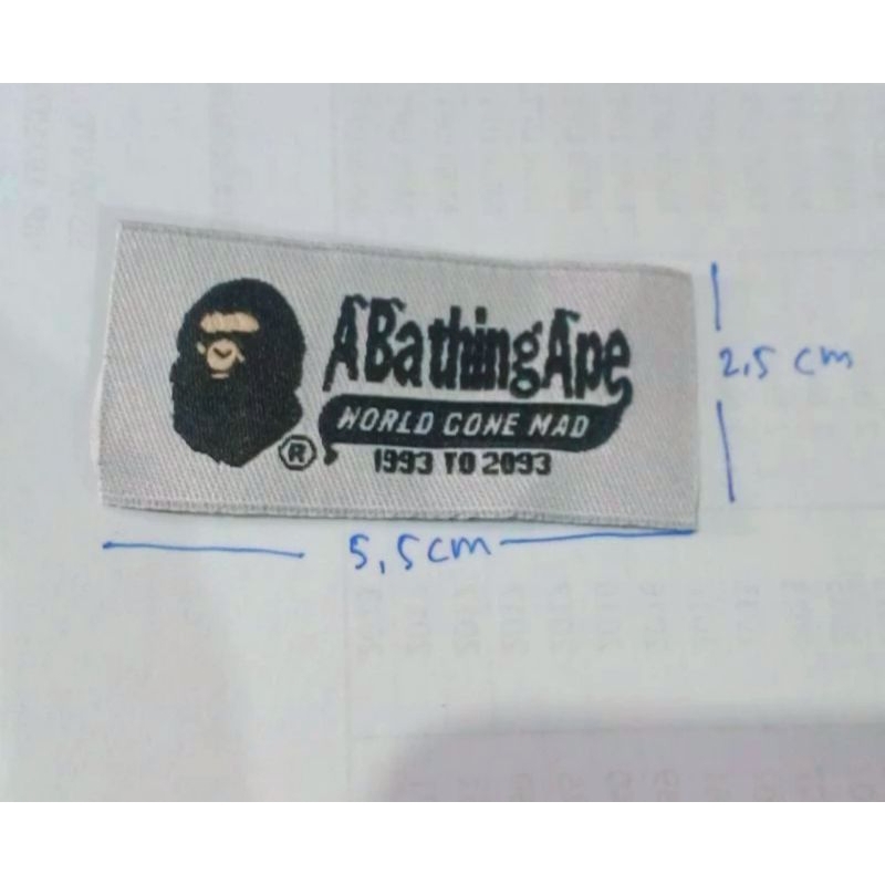 

TAG LABEL BAPE