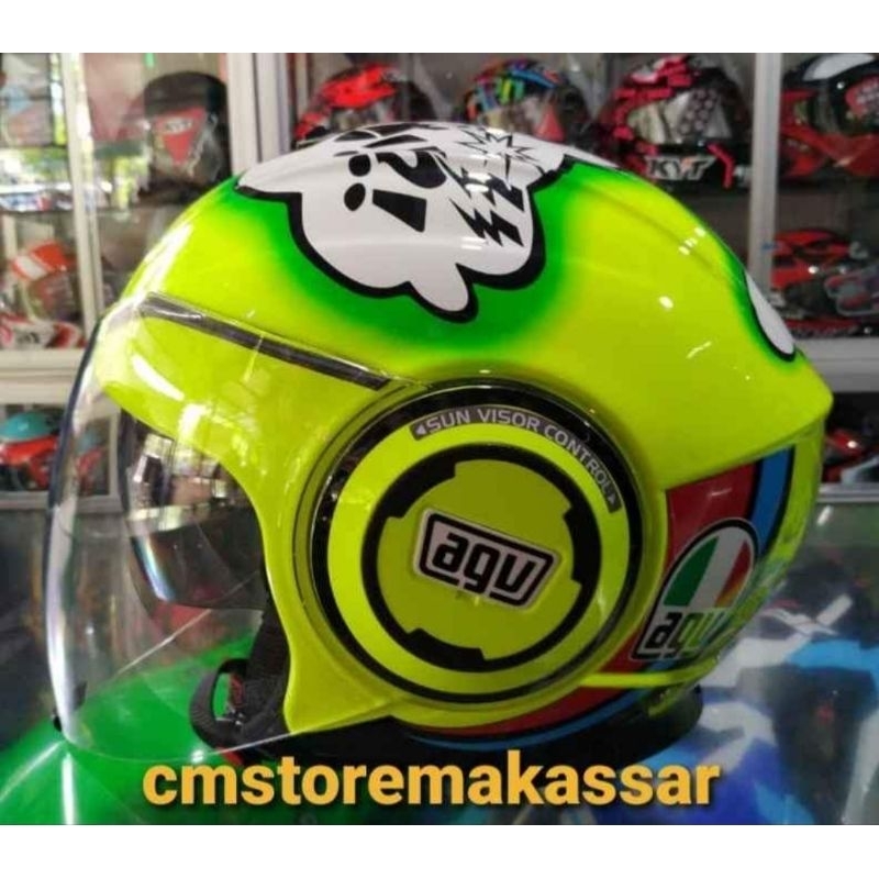 Helm AGV Fluid Valentino Rossi Misano 2011 Half Face Limited Edition