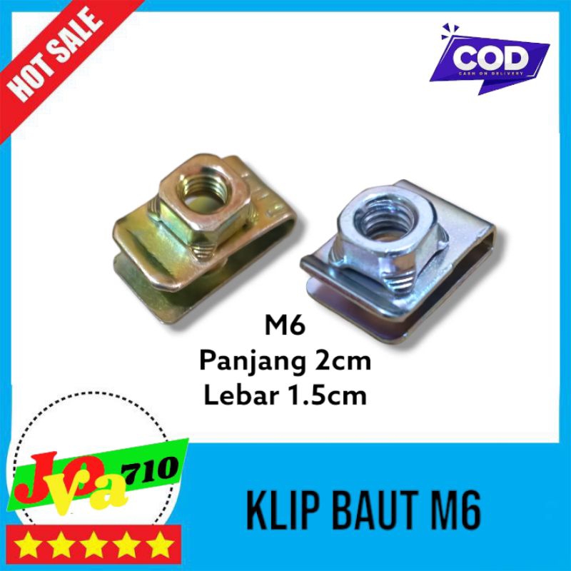 klip baut m6 klip body motor mur klip variasi m6