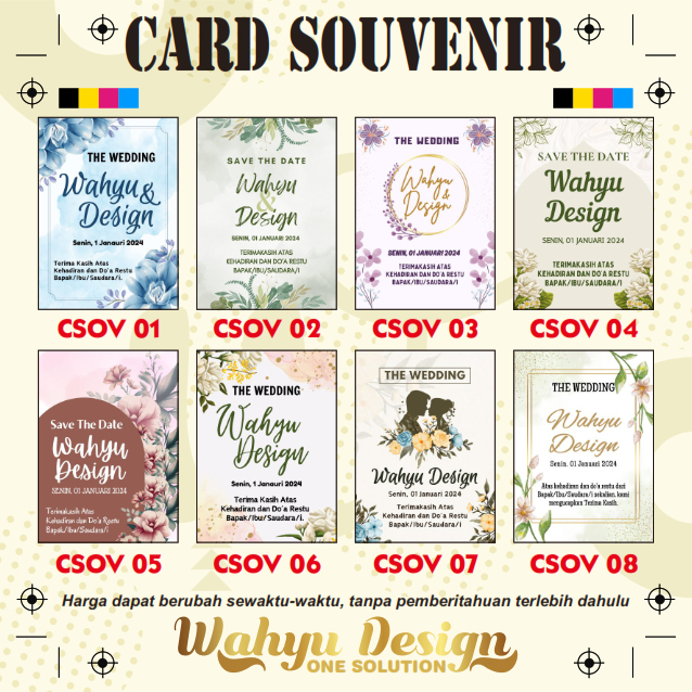 

(Isi 50 pcs) Kartu Souvenir / Card Souvenir / Penukaran Souvenir