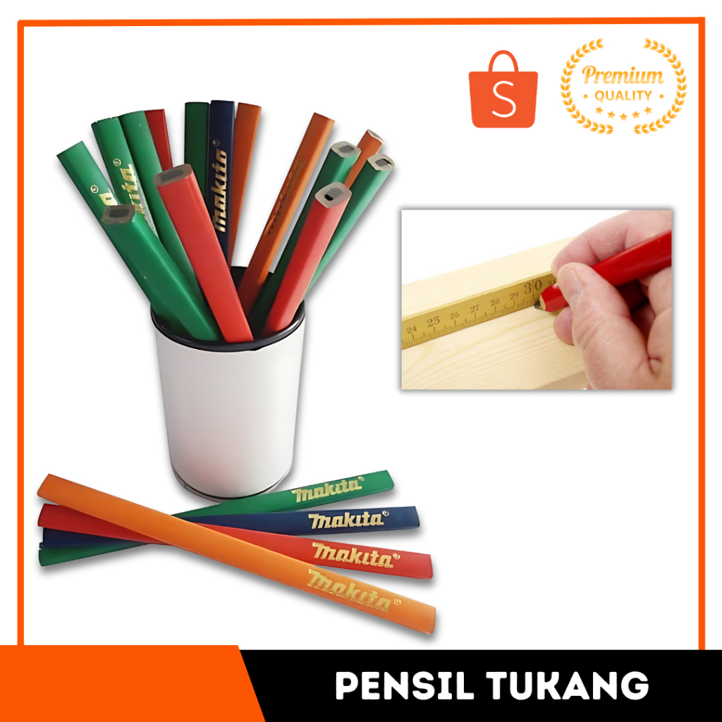 Pensil Tukang Kayu Pensil Tukang bangunan Pensil Tukang Makita Alat Tulis Tukang Bangunan Mebel Furn